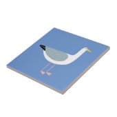 Nautical Seagull Bird Sky Blue Tegeltje (Zijkant)