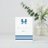 Nautical Seahorse bruiloft Place Kards Plaatskaartje (Staand voorkant)