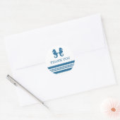 Nautical Seahorse Dank u Stickers (Envelop)