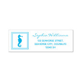 Nautical Seahorse Return Address Zelfinktende Stempel (Design)