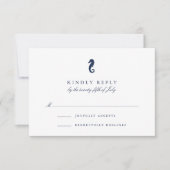 Nautical Seahorse RSVP Card (Voorkant)