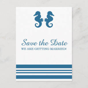 Nautical Seahorse Save the Date Briefkaart