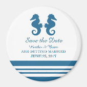 Nautical Seahorse Save the Date Magnet (Voorkant)