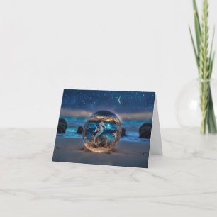 Nautical Seahorse Starfish Blank Note Cards Kaart