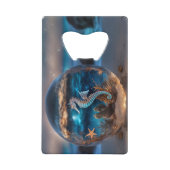 Nautical Seahorse Starfish Fantasy Bottle Opener Creditkaart Flessenopener (Voorkant)
