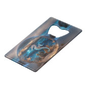 Nautical Seahorse Starfish Fantasy Bottle Opener Creditkaart Flessenopener (Achterkant Gekanteld)