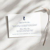 Nautical Seahorse Wedding Reception Kaart