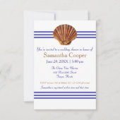 Nautical Seashell - 3x5 Bridal Shower Uitnodiging (Voorkant)