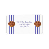 Nautical Seashell - Adresetiketten Etiket (Voorkant)