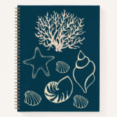Nautical Seashell Art Sketchbook Journal Notitieboek (Voorkant)