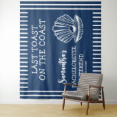 Nautical Seashell Bachelorette Party Laatste Toast Wandkleed (In situ)