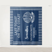 Nautical Seashell Bachelorette Party Laatste Toast Wandkleed (Voorkant)