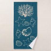 Nautical Seashell Bath Towel Badhanddoek (Badhanddoek)