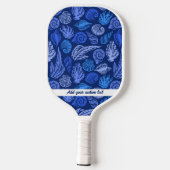 Nautical Seashell Beach Pattern Custom Text Name Pickleball Paddle (Achterkant)
