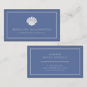 Nautical Seashell Beach Thema Visitekaartje (Voorkant / Achterkant)