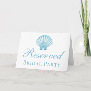 Nautical Seashell Blue Beach Wedding Reserved