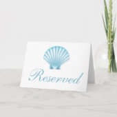 Nautical Seashell Blue Beach Wedding Reserved (Achterkant)