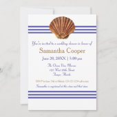 Nautical Seashell - Bridal Shower Uitnodiging (Voorkant)