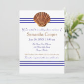 Nautical Seashell - Bridal Shower Uitnodiging (Staand voorkant)