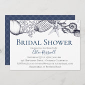 Nautical Seashell Bridal Shower Uitnodiging (Voorkant / Achterkant)