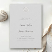 Nautical Seashell Classic Formal Ivory Wedding