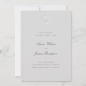 Nautical Seashell Classic Formal Ivory Wedding Save The Date (Voorkant)