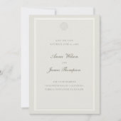 Nautical Seashell Classic formele Ecru bruiloft Save The Date (Voorkant)