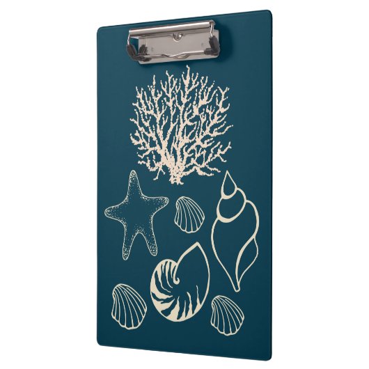 Nautical Seashell Clipboard Klembord (Links)