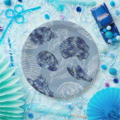 Nautical Seashell Collectie - Alle grootten Papieren Bordje (Feest)