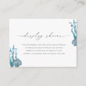 Nautical Seashell Display Douche Vrijgezellenfeest Informatiekaartje (Voorkant)