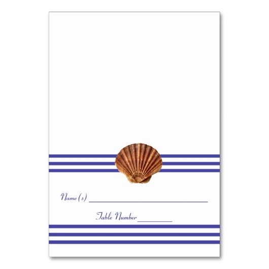 Nautical Seashell - Escort Kaart (Voorkant)