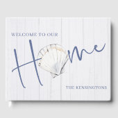 Nautical Seashell Home | Kusthout Gastenboek (Voorkant)