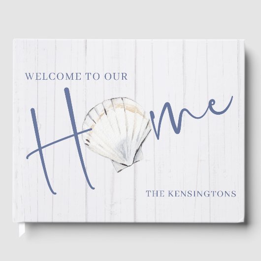 Nautical Seashell Home | Kusthout Gastenboek (Voorkant)