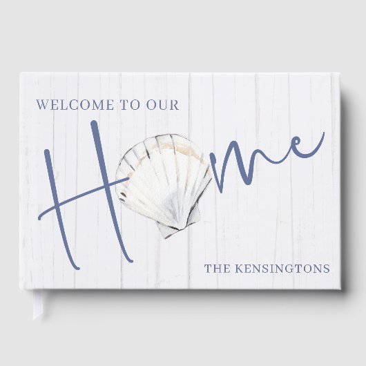 Nautical Seashell Home | Kusthout Gastenboek (Voorkant)