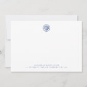 Nautical Seashell Navy Correspondentie Notitiekaartje (Voorkant)
