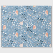 Nautical seashell onderwaterzeekomer cadeaupapier (Vlak)