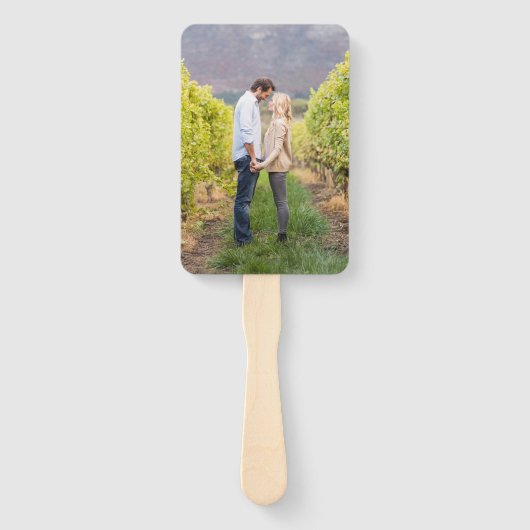  Nautical Seashell Photo Wedding Program Handwaaier (Achterkant)