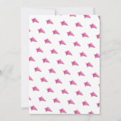 Nautical Seashell Pink Girl Baby shower-uitnodigin Aankondiging (Achterkant)