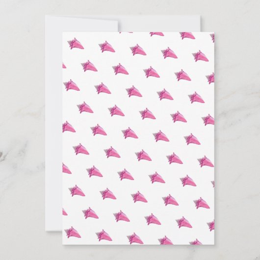 Nautical Seashell Pink Girl Baby shower-uitnodigin Aankondiging (Achterkant)