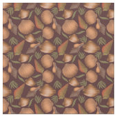 Nautical Seashell Red Pattern Stof (Close Up)