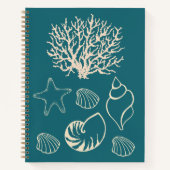 Nautical Seashell Sketchbook Gift Notitieboek (Voorkant)