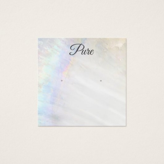 Nautical Seashell Stud Earring Display Holder Naut Vierkante Visitekaartjes (Voorkant)