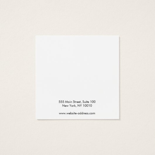 Nautical Seashell Stud Earring Display Holder Naut Vierkante Visitekaartjes (Achterkant)