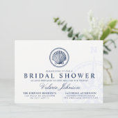 Nautical Seashell thema Vrijgezellenfeest Kaart (Staand voorkant)