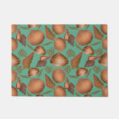 Nautical Seashell Turquoise Pattern Deurmat (Voorkant)