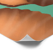 Nautical Seashell Turquoise Pattern Poster (Hoek)