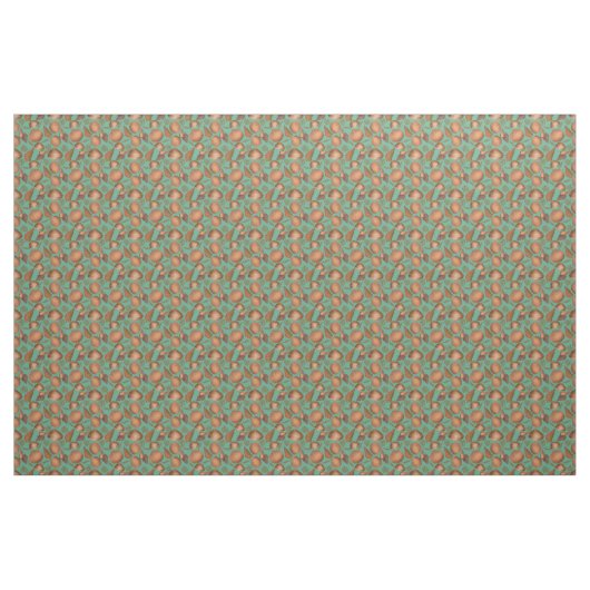Nautical Seashell Turquoise Pattern Stof (Fat Quarter)