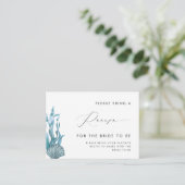 Nautical Seashell Vrijgezellenfeest Recept Aanvraa Informatiekaartje (Staand voorkant)