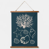 Nautical Seashell Wall Tapestry  Hangend Wandkleed (Voorkant)