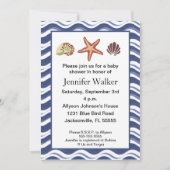 Nautical Seashells Baby shower Kaart (Voorkant)